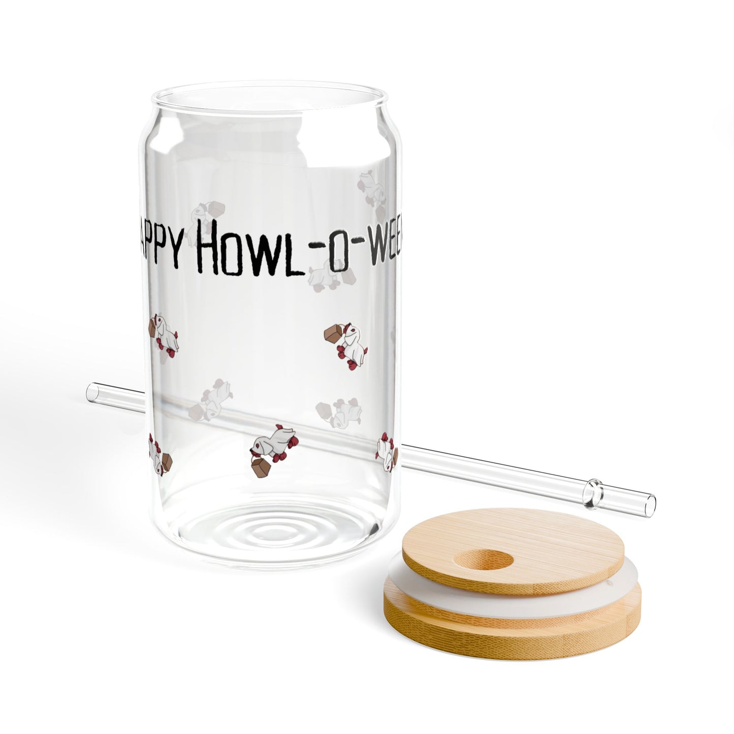 Happy Howl-o-ween Glass Tumbler