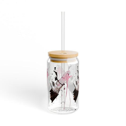 mac Lipstick Glass Tumbler