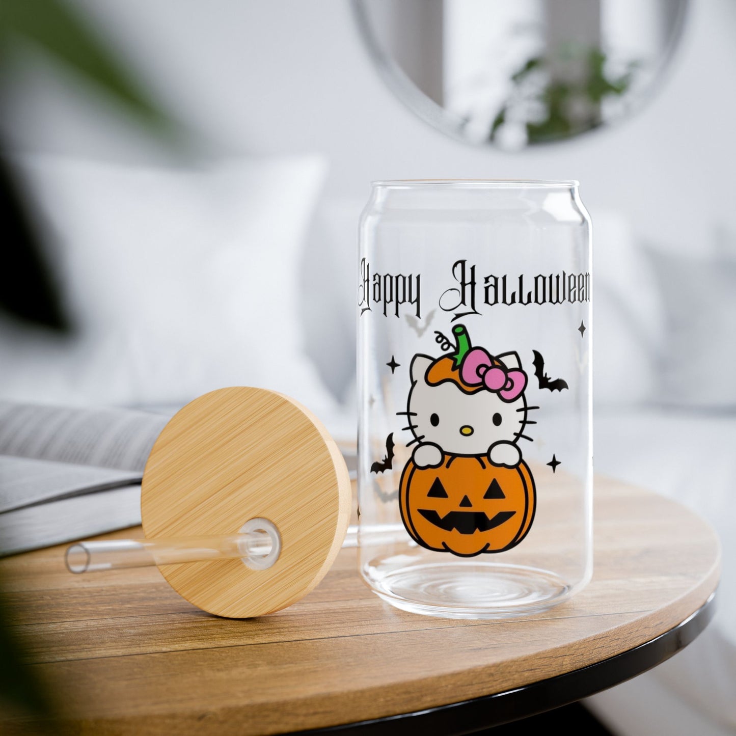 Hello Boo Glass Tumbler