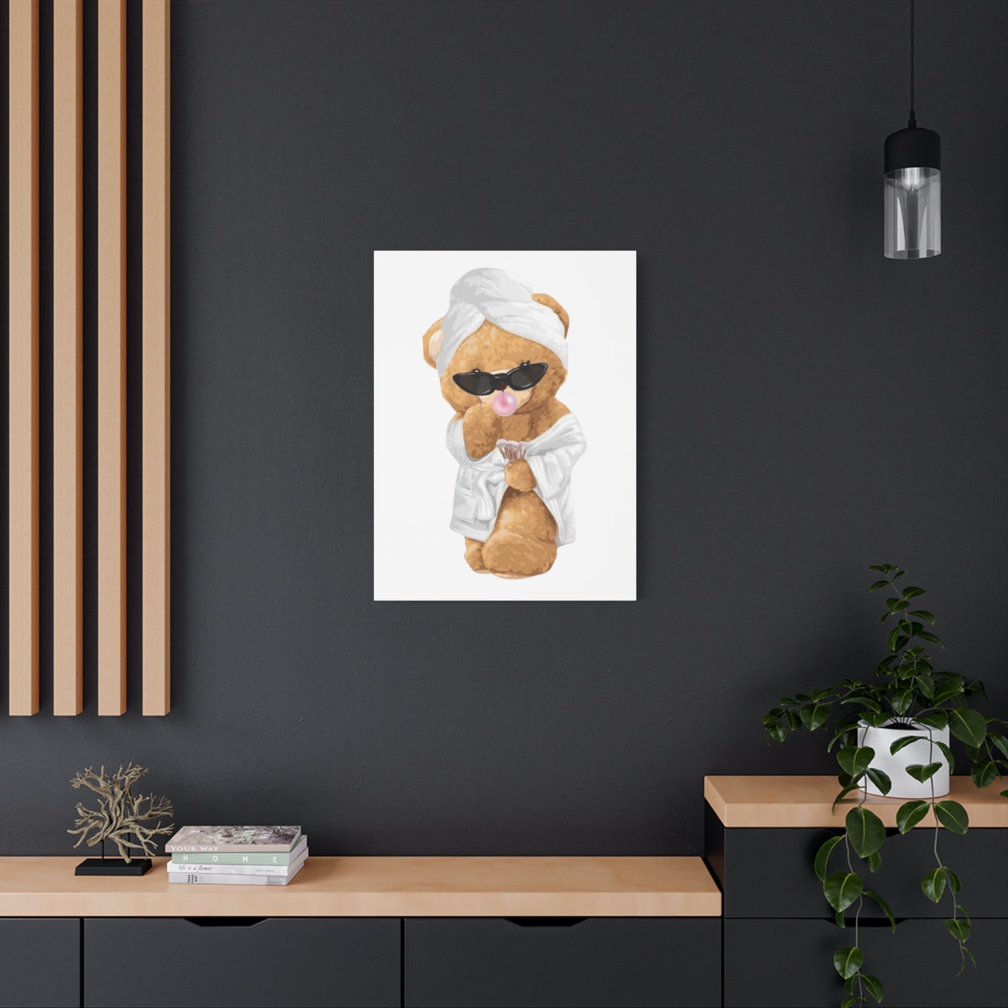 Canvas Art Print - Bathtub Bear