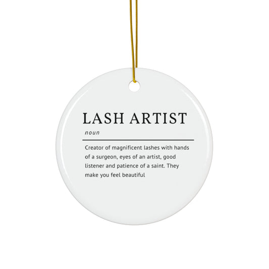 Lash Artist Ceramic Ornament