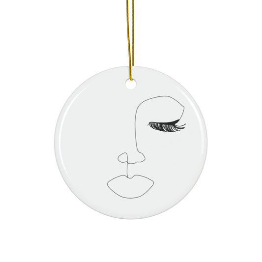 Sweet Silhouette Ceramic Ornament