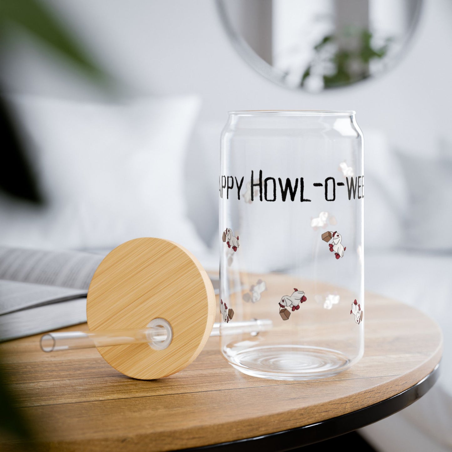 Happy Howl-o-ween Glass Tumbler