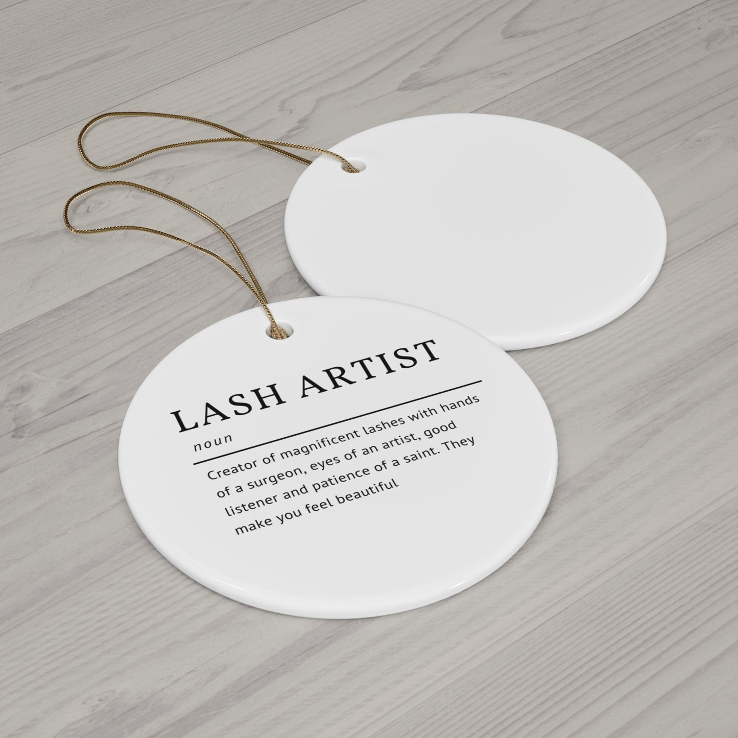 Lash Artist Ceramic Ornament