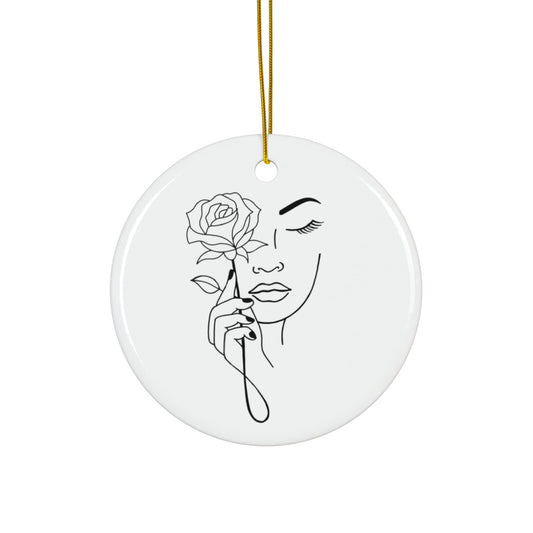 Beauty in Roses Ceramic Ornament