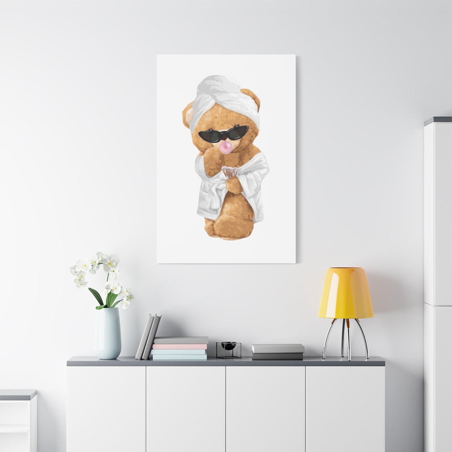 Canvas Art Print - Bathtub Bear