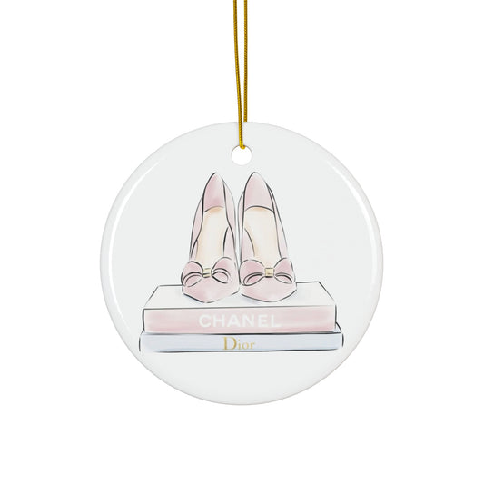 Designer Shoes Ceramic Ornament