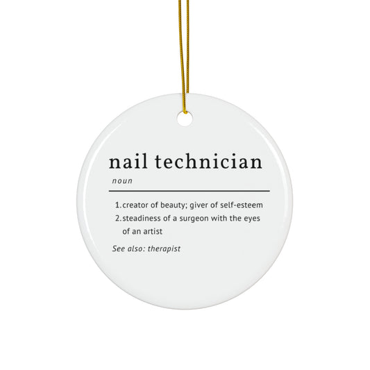 Nail Tech Ceramic Ornament