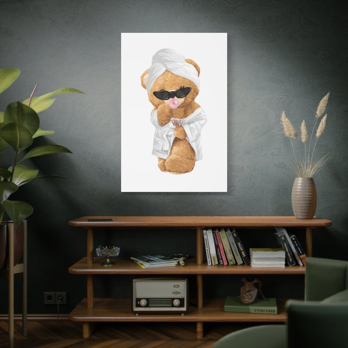 Canvas Art Print - Bathtub Bear