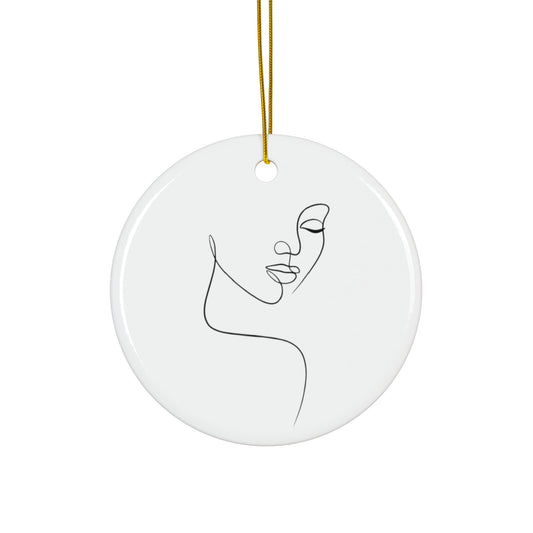 Graceful Silhouette Ceramic Ornament